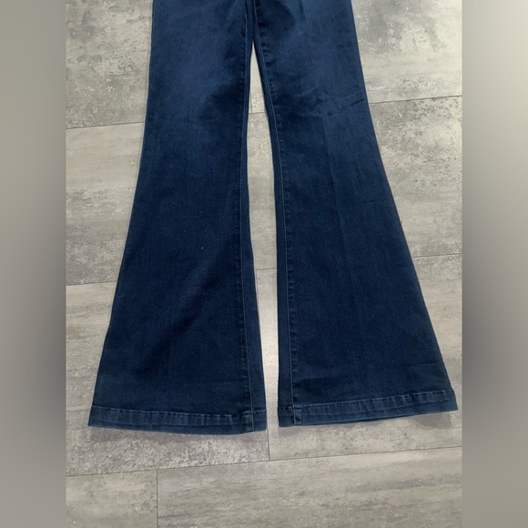 PAIGE Genevieve Hi-Rise Flare Leg Jeans Dark Wash Size 24 - Picture 5 of 14